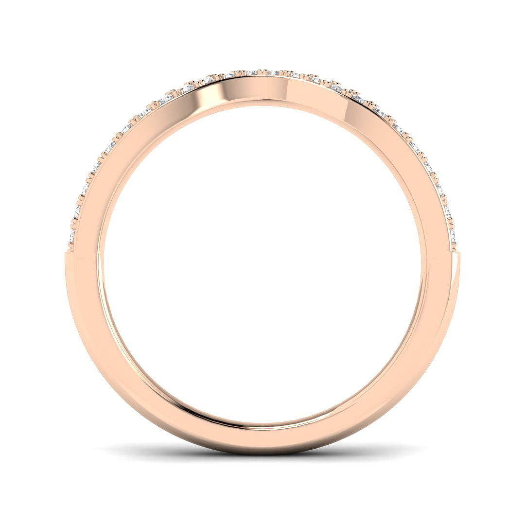 Minimalist diamond wishbone ring UK