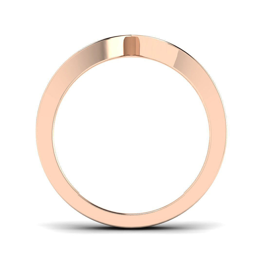 Modern chevron diamond band UK hallmarked