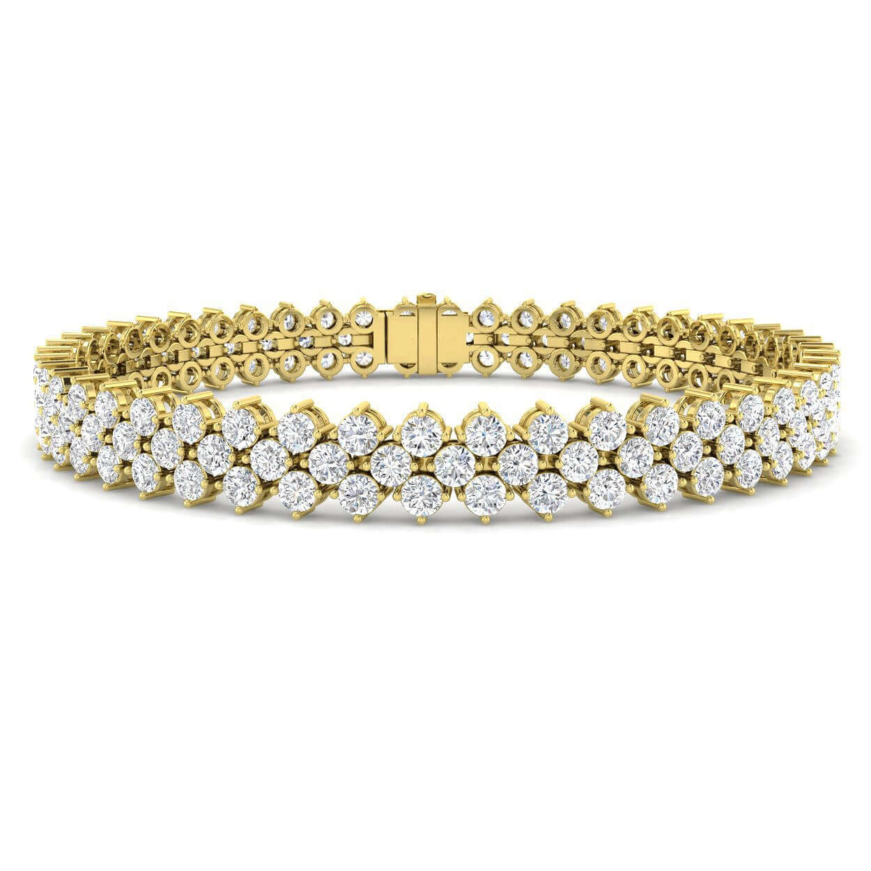 Multi Row Diamond Tennis Bracelet