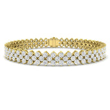 Multi Row Diamond Tennis Bracelet