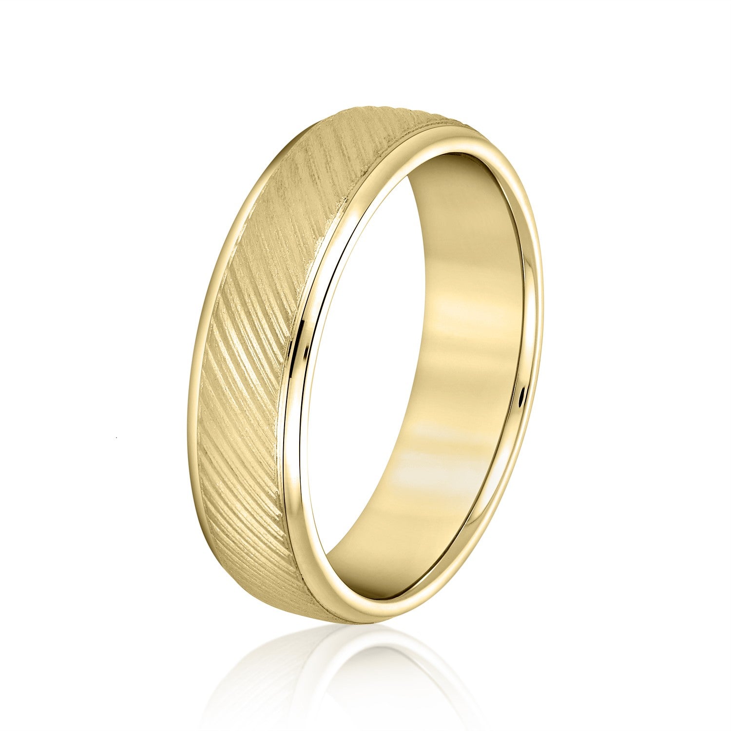 5mm-8mm Standard Weight Men's Gold Band