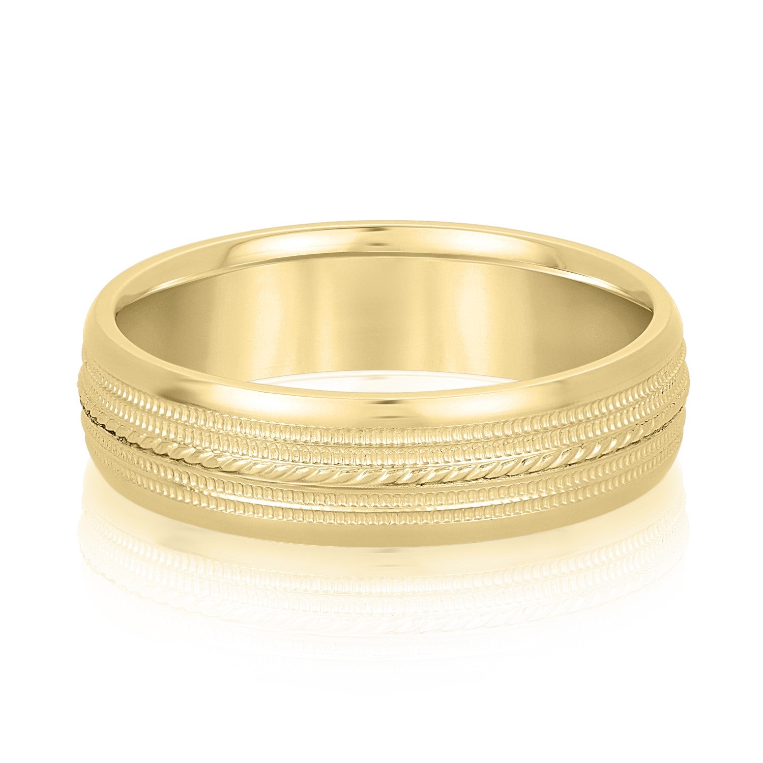 5mm-8mm Standard Weight Men's Gold Band