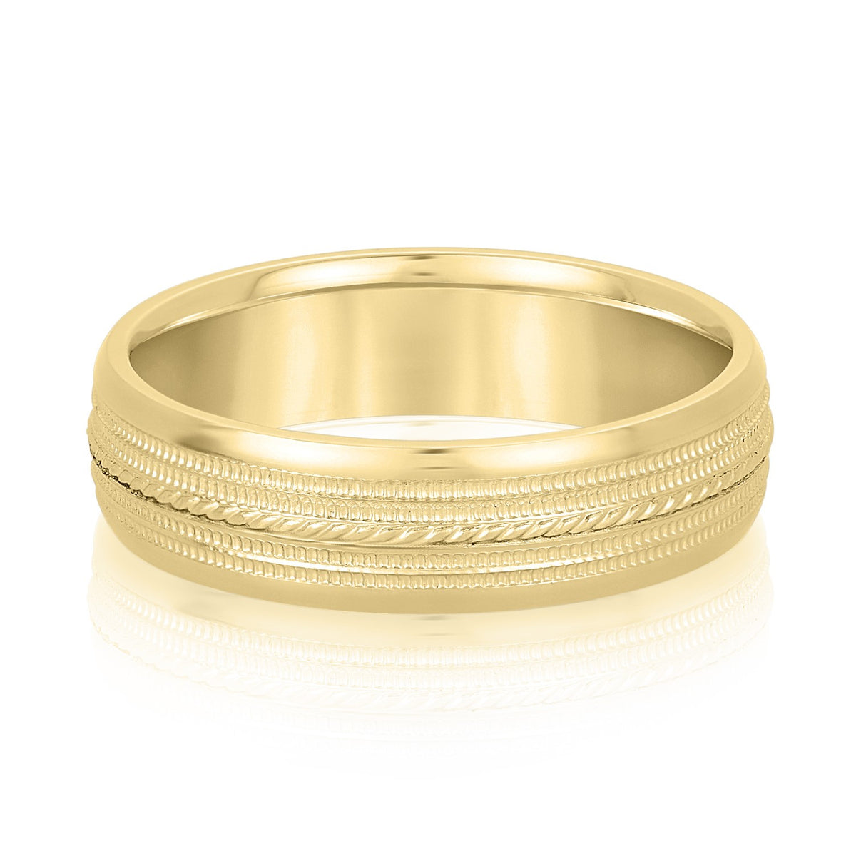 5mm-8mm Standard Weight Men's Gold Band