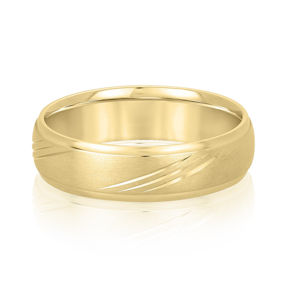 5mm-8mm Standard Weight Men's Gold Band