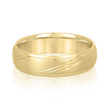Bold Men's 5mm-8mm Carved Gold Band