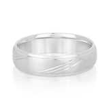 Bold Men's 5mm-8mm Carved Gold Band