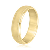 Bold Men's Men's Band 5mm-8mm Carved Gold Band