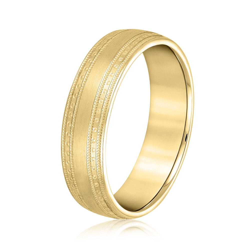 5mm-8mm Standard Weight Men's Gold Band