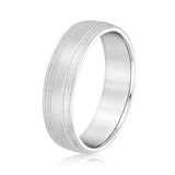 Slim Men's 5mm-8mm Milgrain Edge Gold Band Stacking