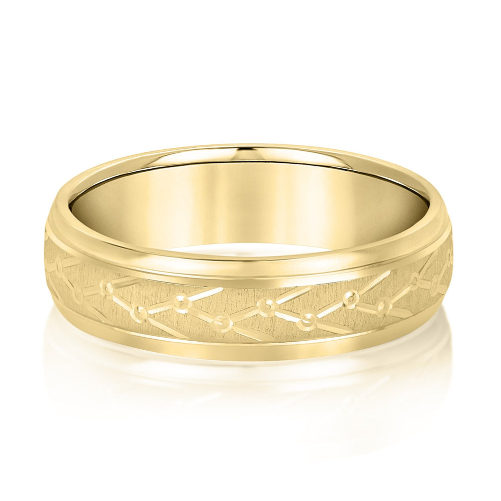 5mm-8mm Standard Weight Men's Gold Band