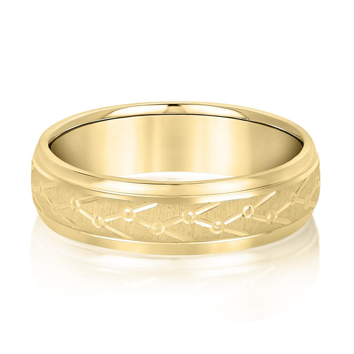 5mm-8mm Standard Weight Men's Gold Band