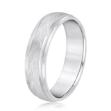 Bold Men's 5mm-8mm Carved Gold Band Anniversary