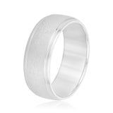 Slim Men's 5mm-8mm Carved Gold Band Anniversary Stacking