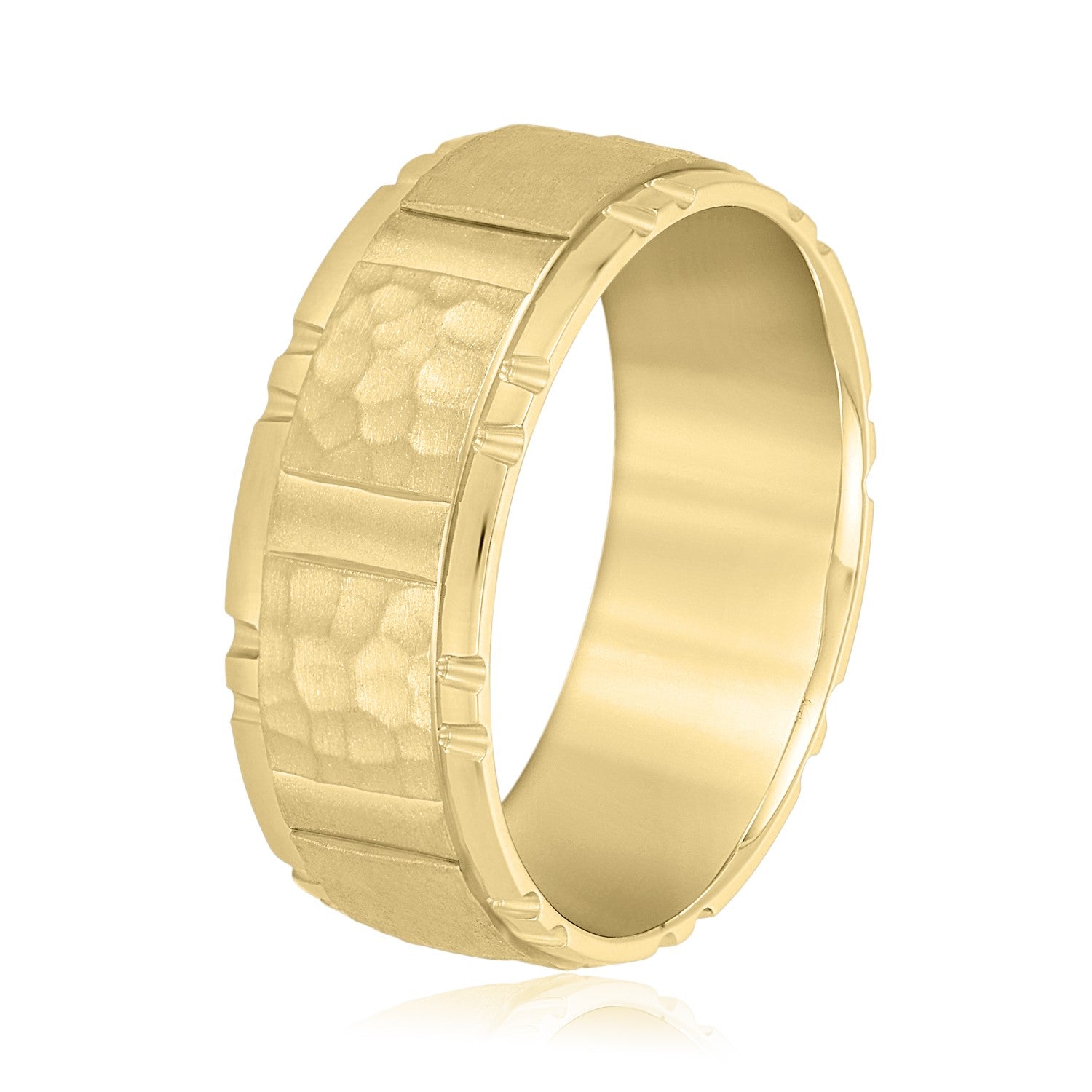 Slim Men's 5mm-8mm Classic Gold Band Stacking