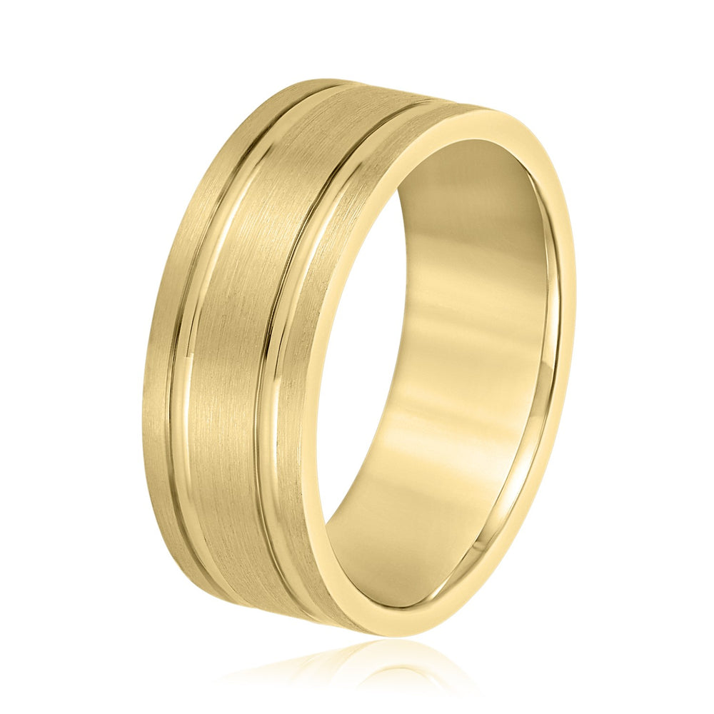 5mm-8mm Standard Weight Men's Gold Band