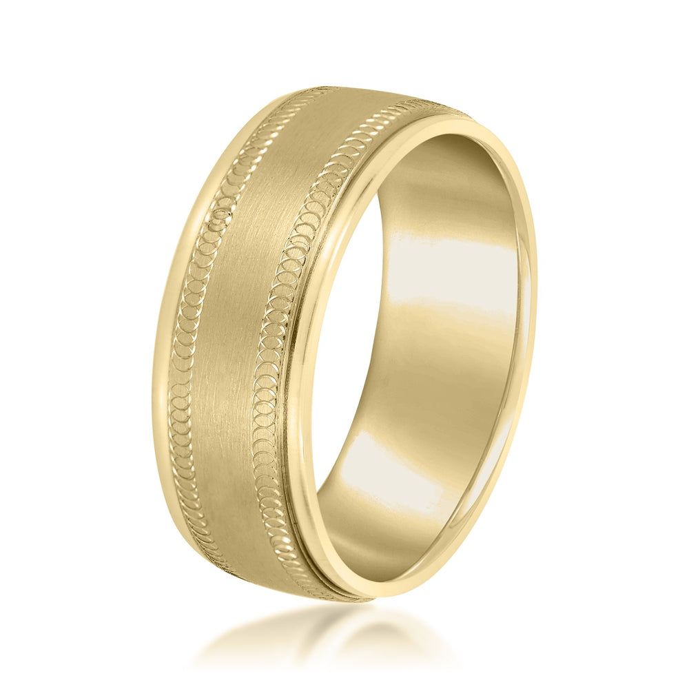 5mm-8mm Standard Weight Men's Gold Band