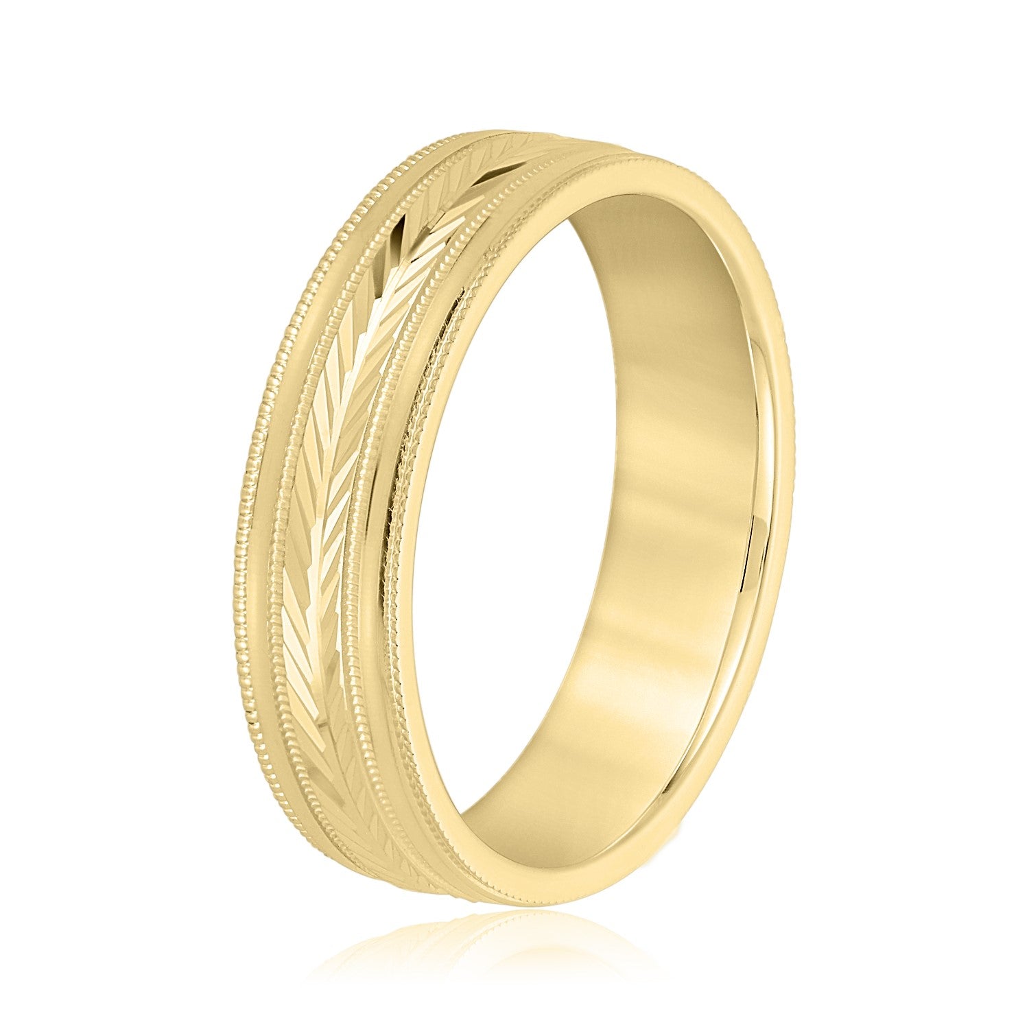 5mm-8mm Standard Weight Men's Gold Band