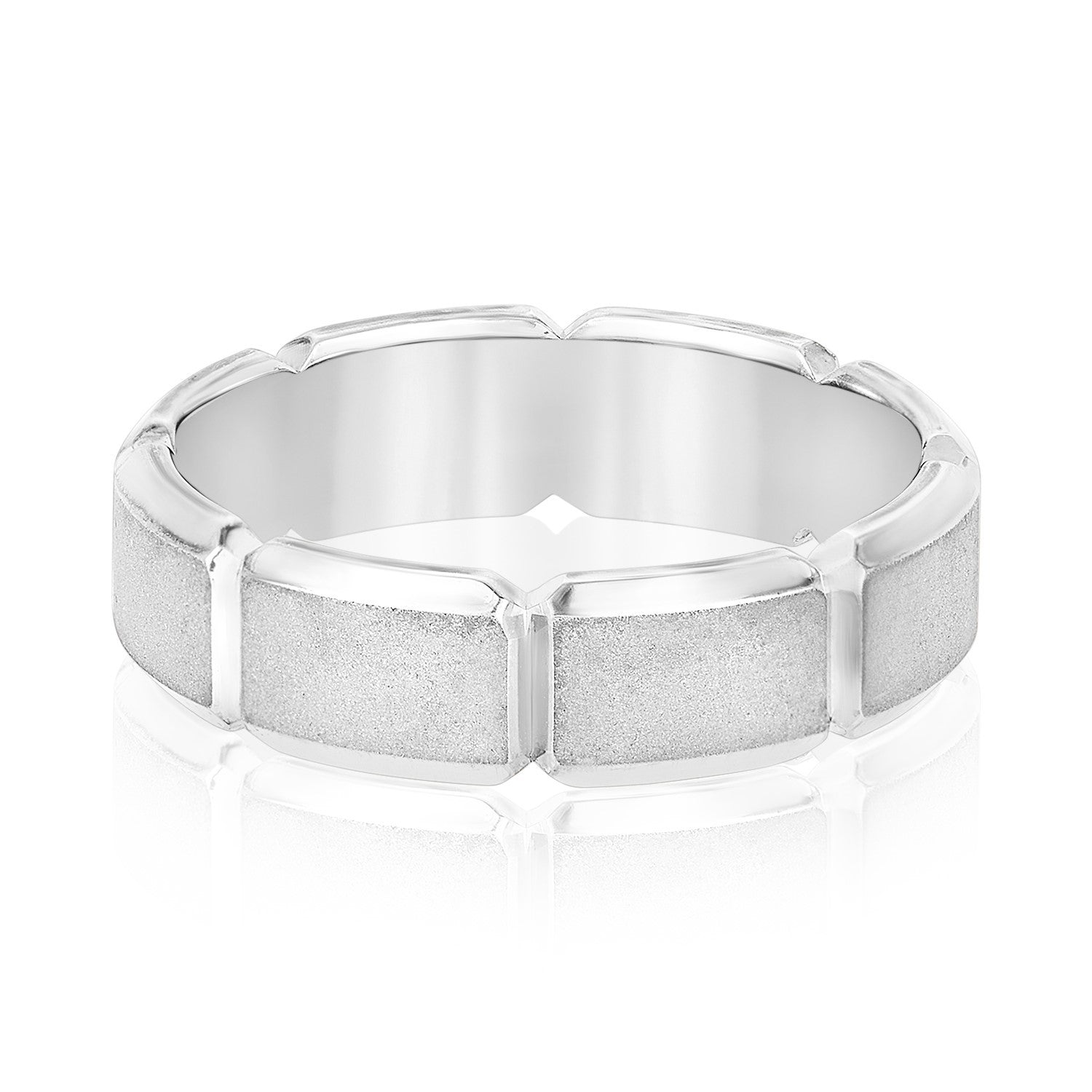 Bold Men's 5mm-8mm Carved Gold Band Classic