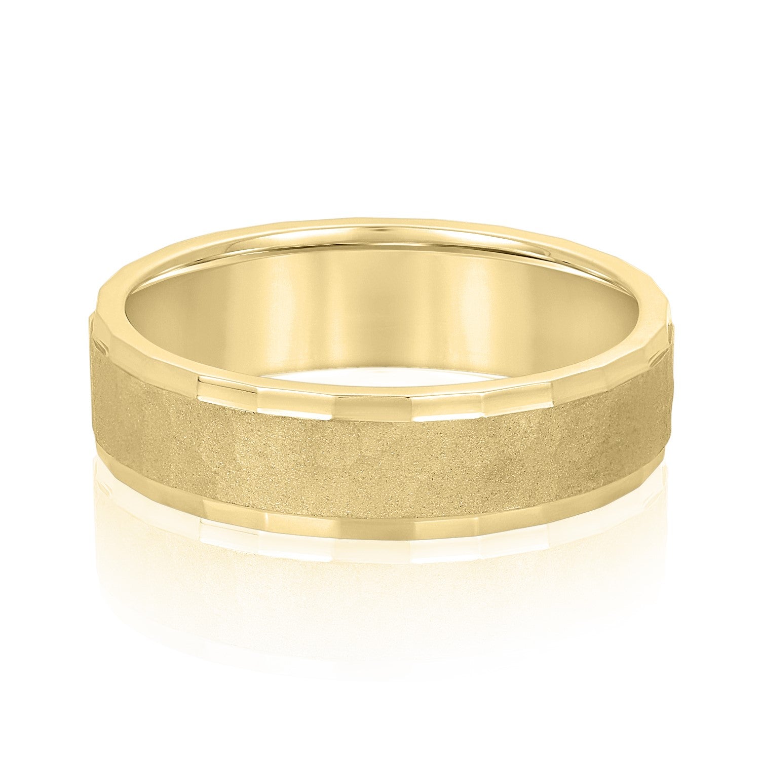 Slim Men's 5mm-8mm Classic Gold Band Anniversary Stacking