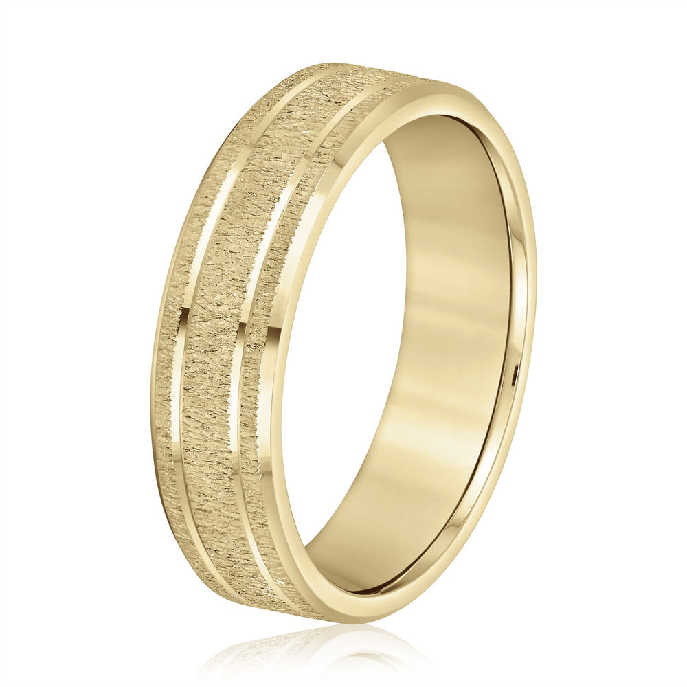 5mm-8mm Standard Weight Men's Gold Band