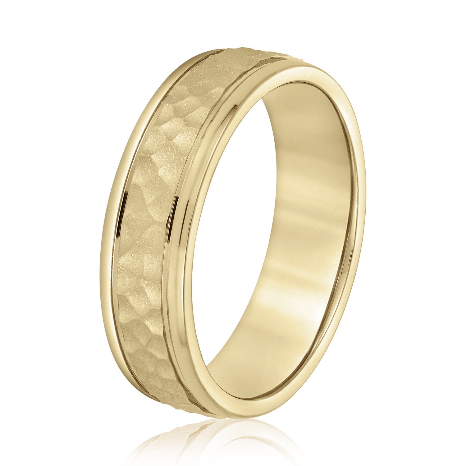 Slim Men's 5mm-8mm Classic Gold Band Elegant