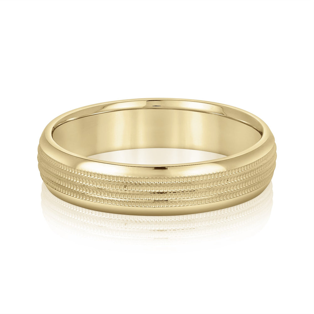 5mm-8mm Standard Weight Men's Gold Band
