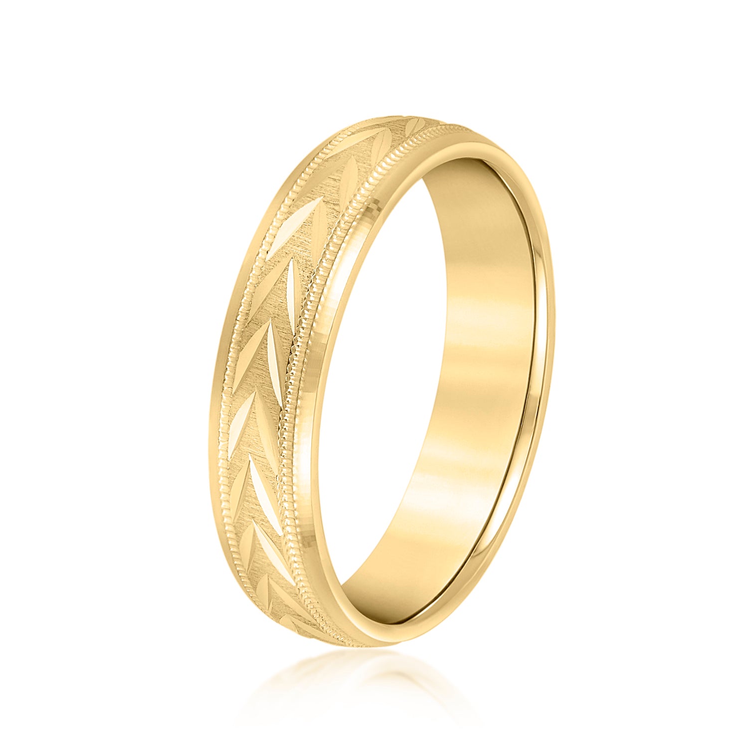 5mm-8mm Standard Weight Men's Gold Band