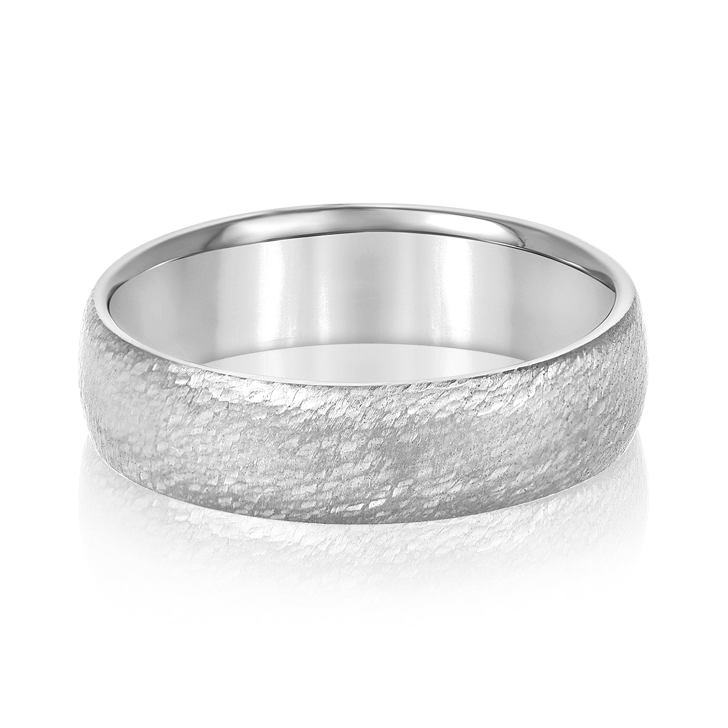 Bold Men's 5mm-8mm Carved Gold Band Delicate