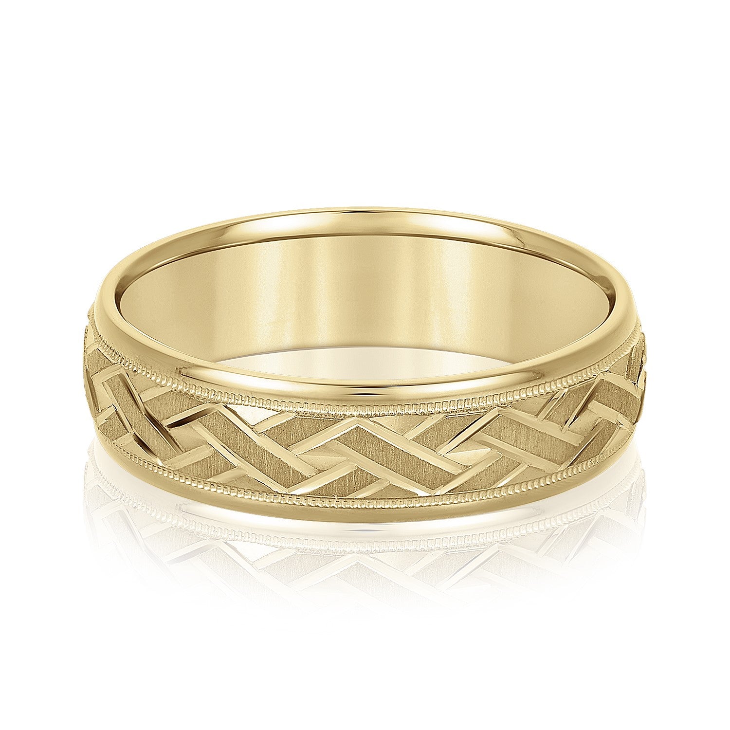 5mm-8mm Standard Weight Men's Gold Band