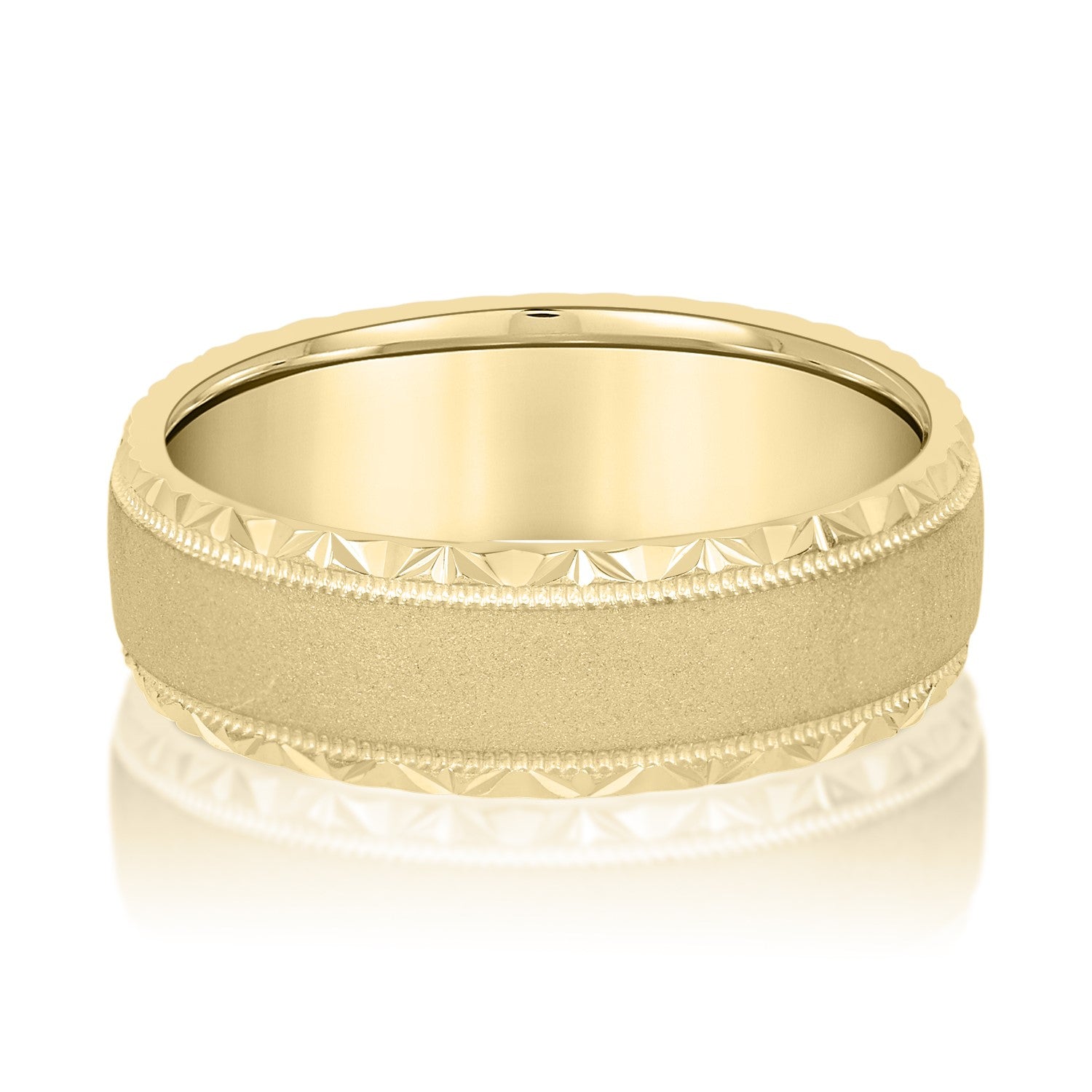5mm-8mm Standard Weight Men's Gold Band