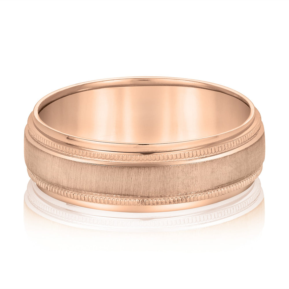 5mm-8mm Standard Weight Men's Gold Band