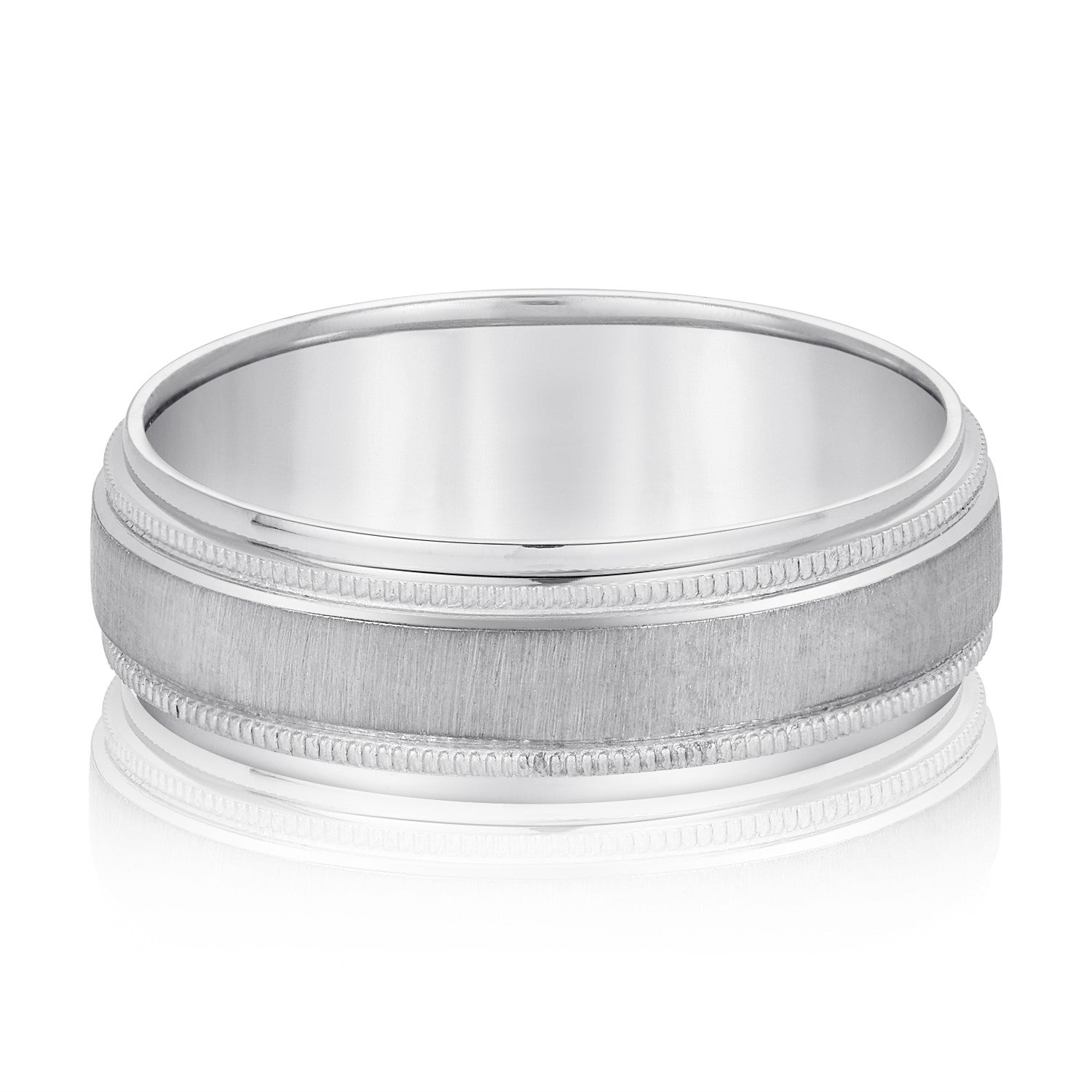 Slim Men's 5mm-8mm Carved Gold Band Smooth
