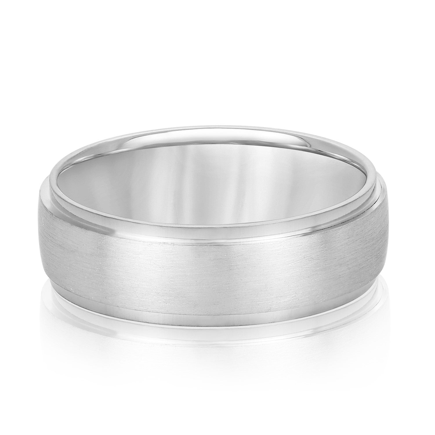 Slim Men's 5mm-8mm Carved Gold Band Secure