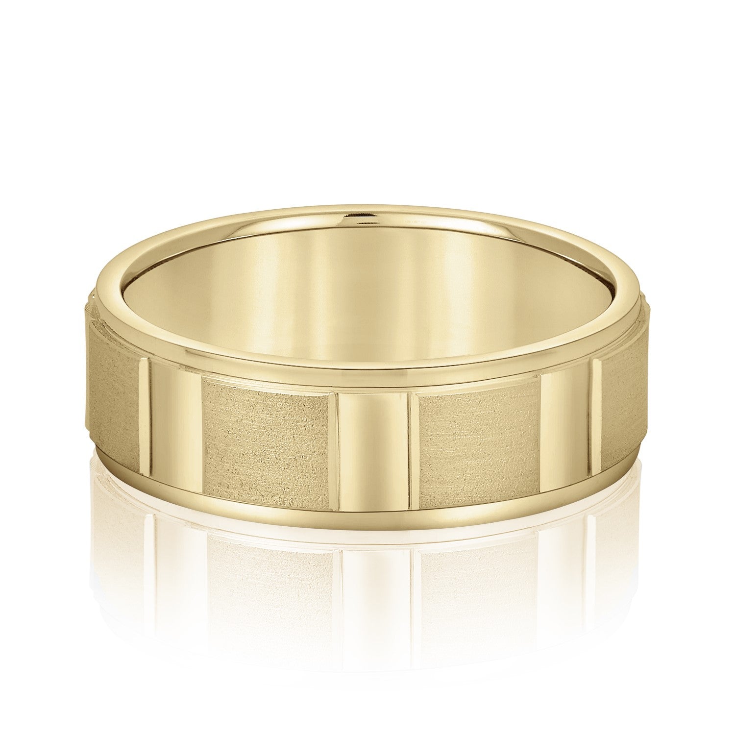 5mm-8mm Standard Weight Men's Gold Band