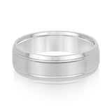 Slim Men's 5mm-8mm Carved Gold Band Clean