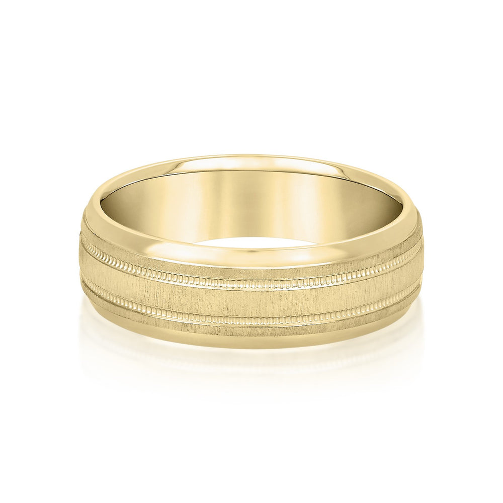 5mm-8mm Standard Weight Men's Gold Band