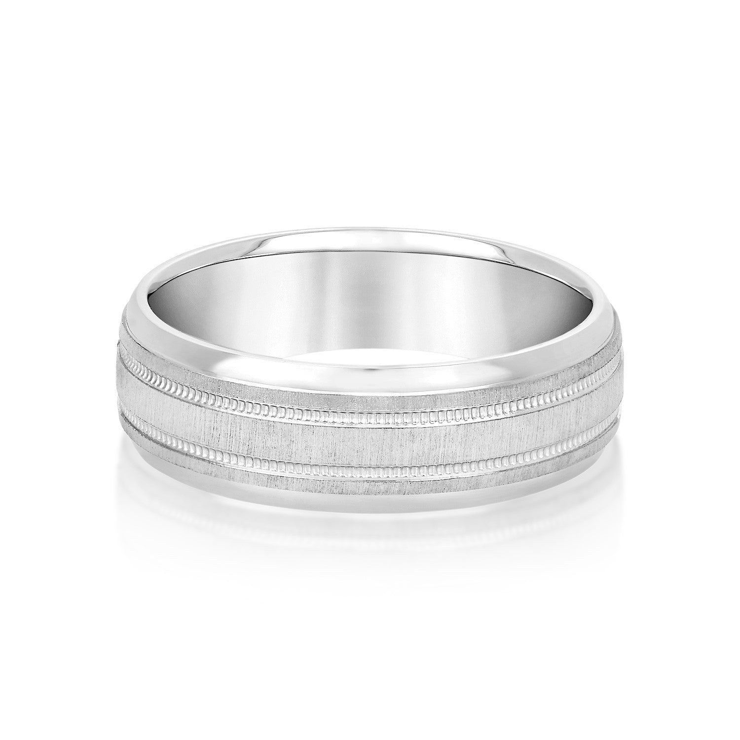 Bold Men's 5mm-8mm Carved Gold Band Bezel