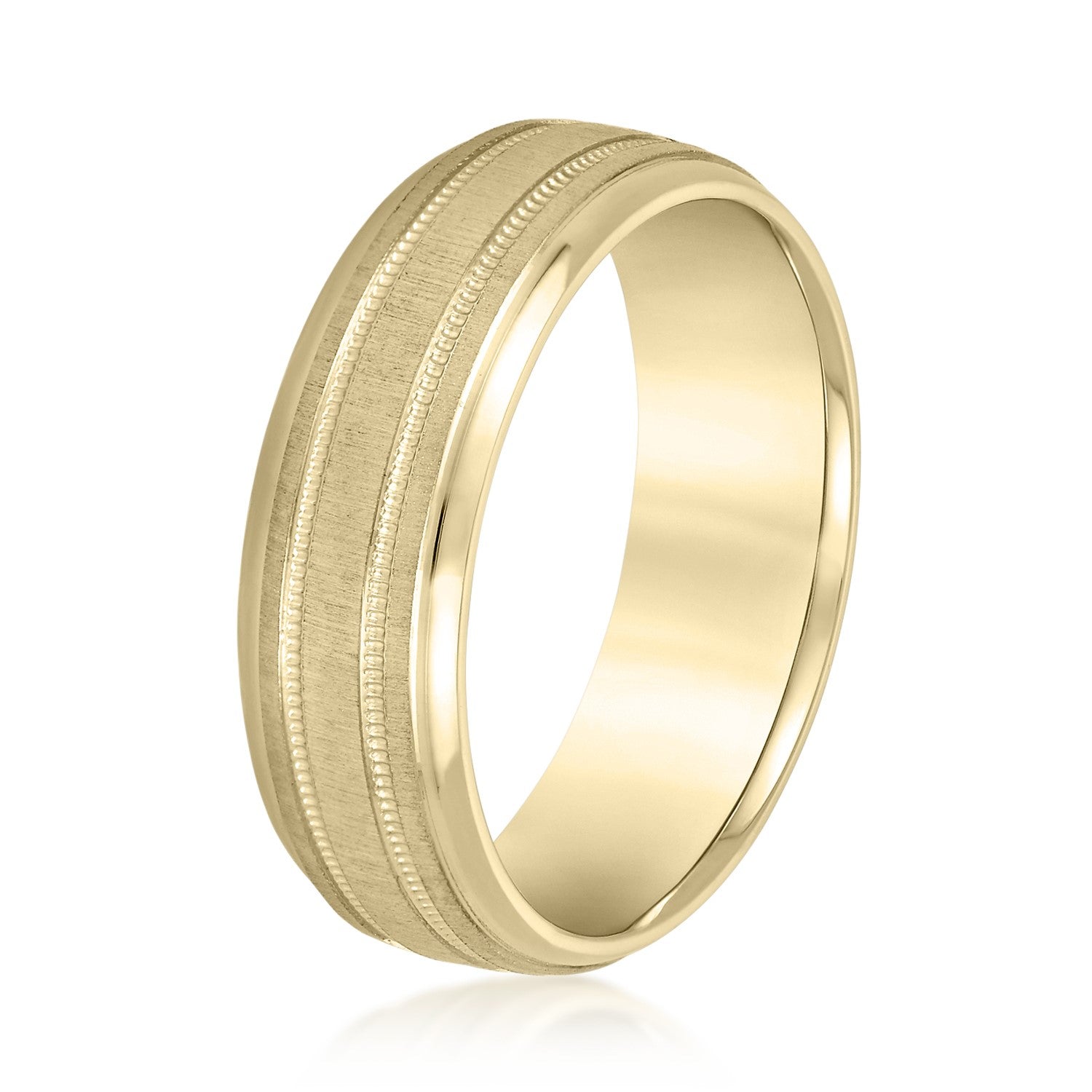 5mm-8mm Standard Weight Men's Gold Band