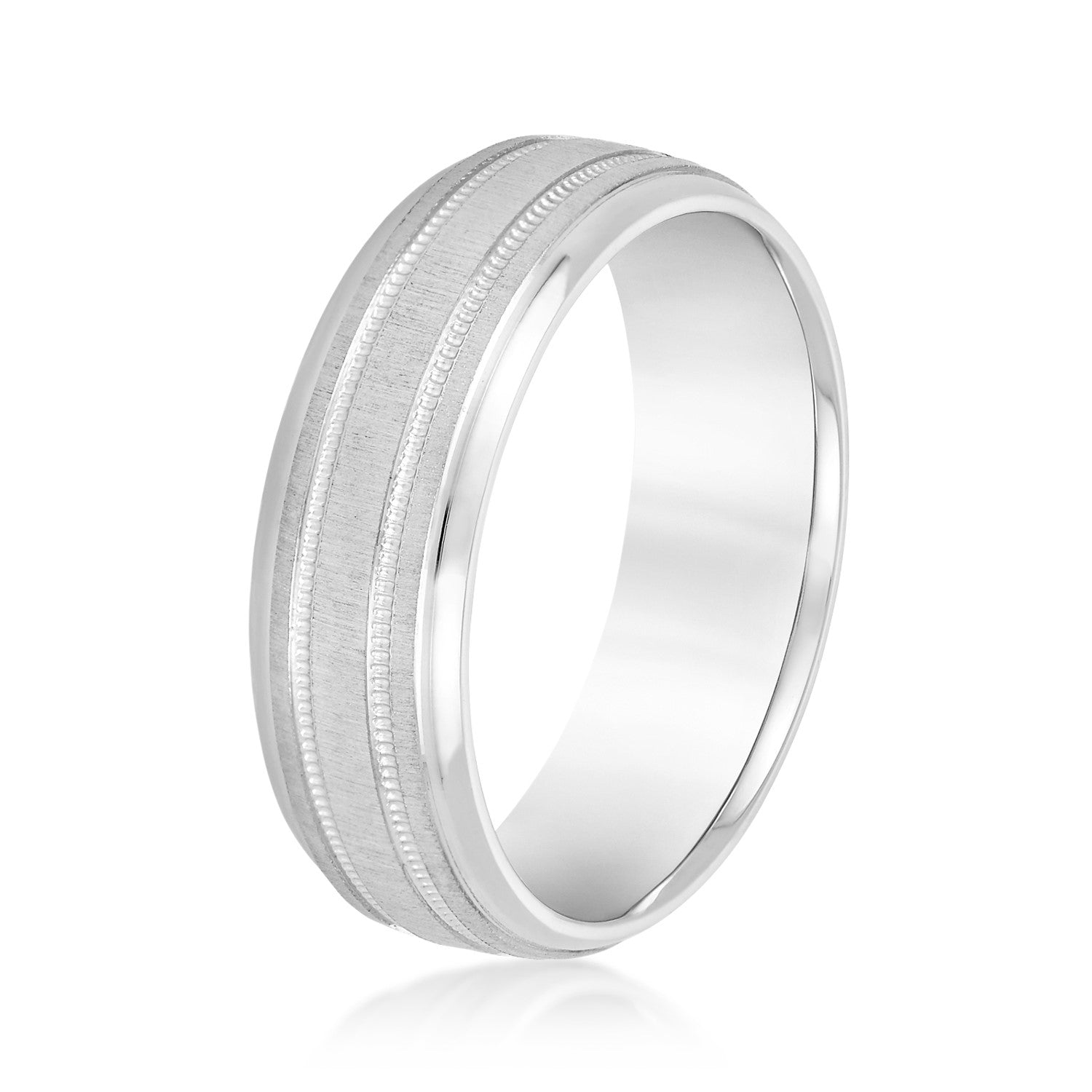 Bold Men's 5mm-8mm Carved Gold Band Bezel