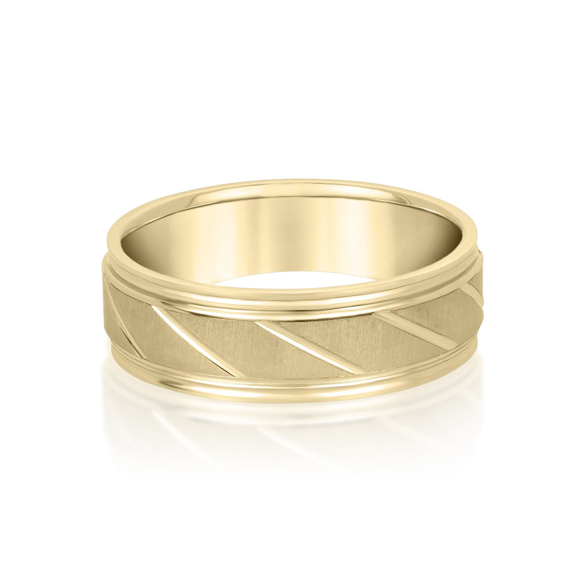 5mm-8mm Standard Weight Men's Gold Band