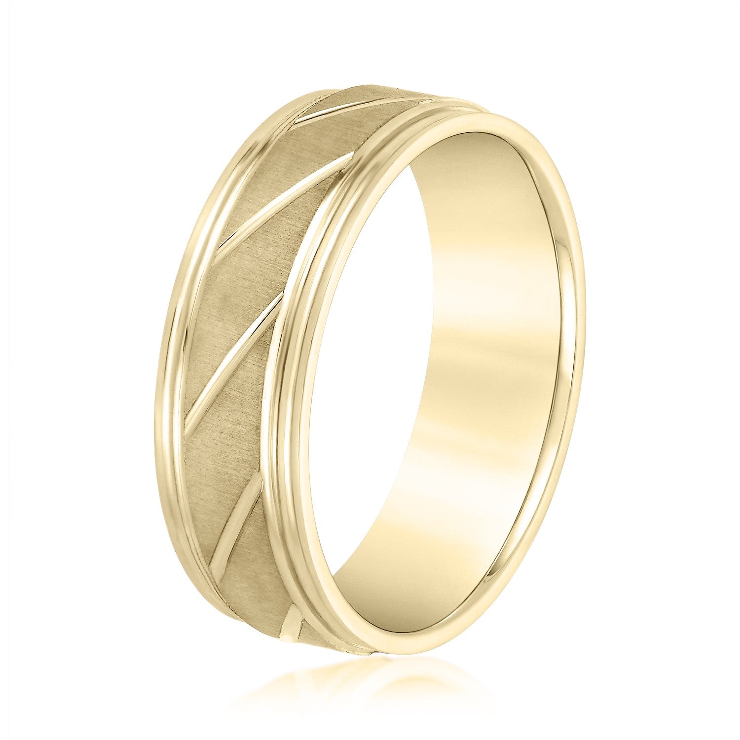 5mm-8mm Standard Weight Men's Gold Band