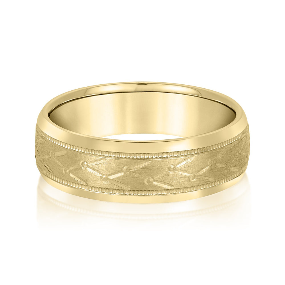 5mm-8mm Standard Weight Men's Gold Band