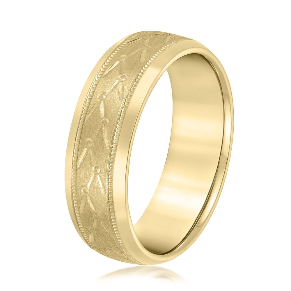 5mm-8mm Standard Weight Men's Gold Band