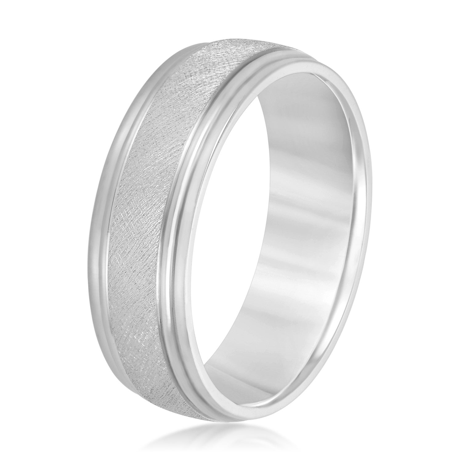 Slim Men's 5mm-8mm Carved Gold Band Open Set