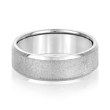 Slim Men's 5mm-8mm Carved Gold Band Bright Cut