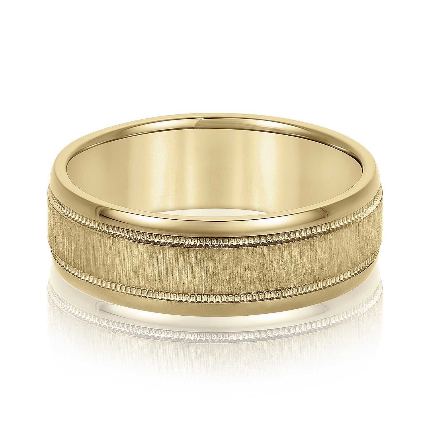5mm-8mm Standard Weight Men's Gold Band