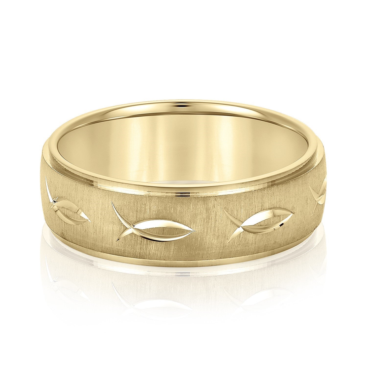 5mm-8mm Standard Weight Men's Gold Band