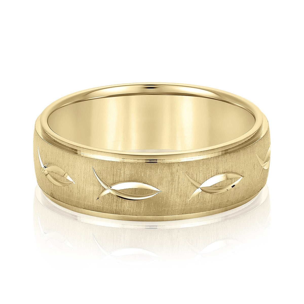 5mm-8mm Standard Weight Men's Gold Band