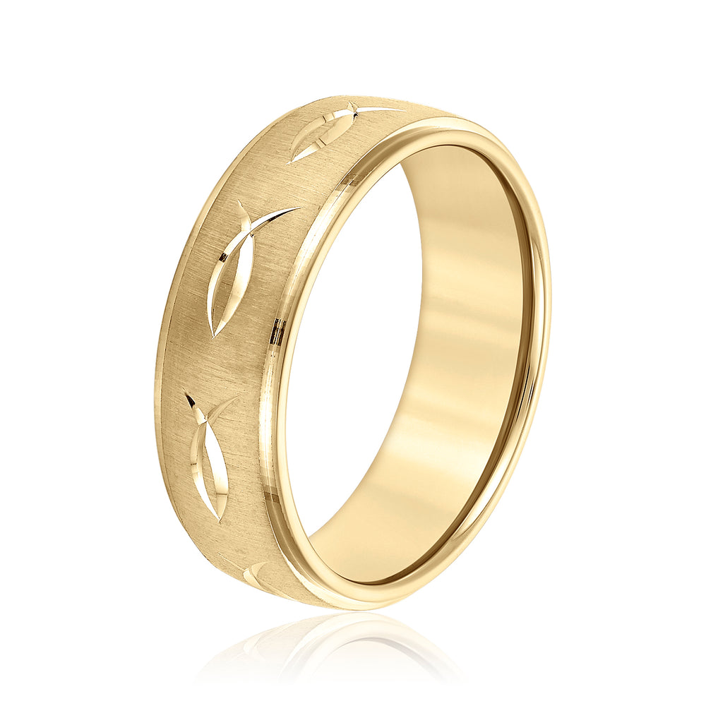 5mm-8mm Standard Weight Men's Gold Band
