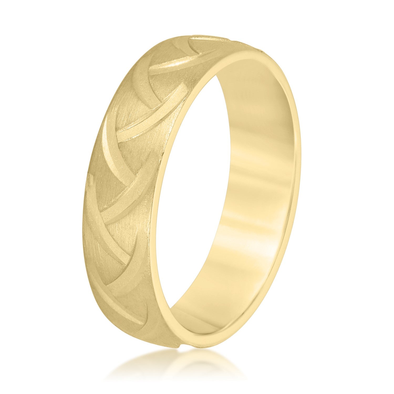 Bold Men's 5mm-8mm Classic Gold Band Delicate